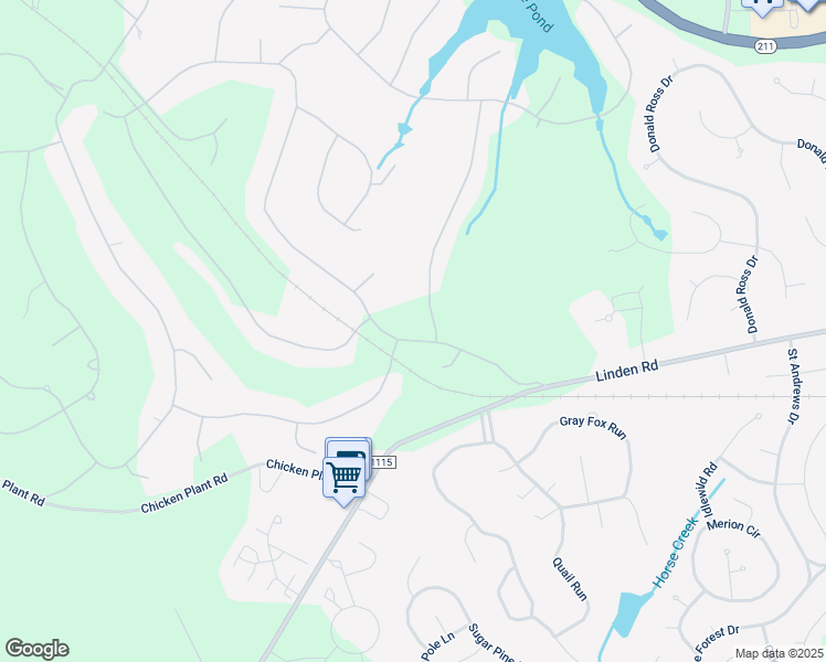 map of restaurants, bars, coffee shops, grocery stores, and more near 11 Edinburgh Lane in Pinehurst
