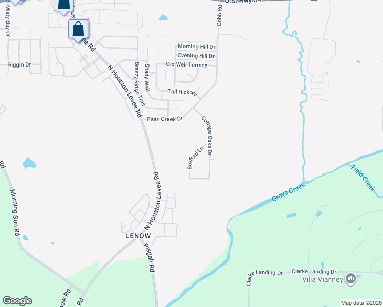 map of restaurants, bars, coffee shops, grocery stores, and more near 2535 Boxford Ln in Memphis