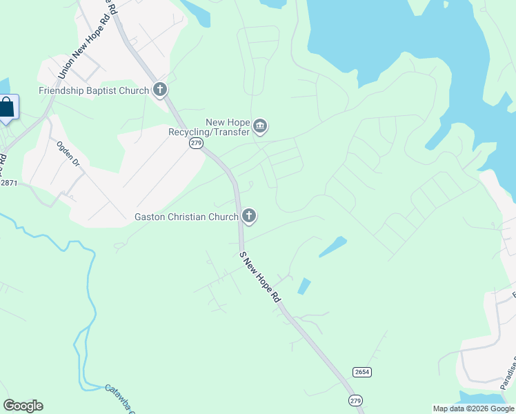 map of restaurants, bars, coffee shops, grocery stores, and more near 5331 South New Hope Road in Belmont