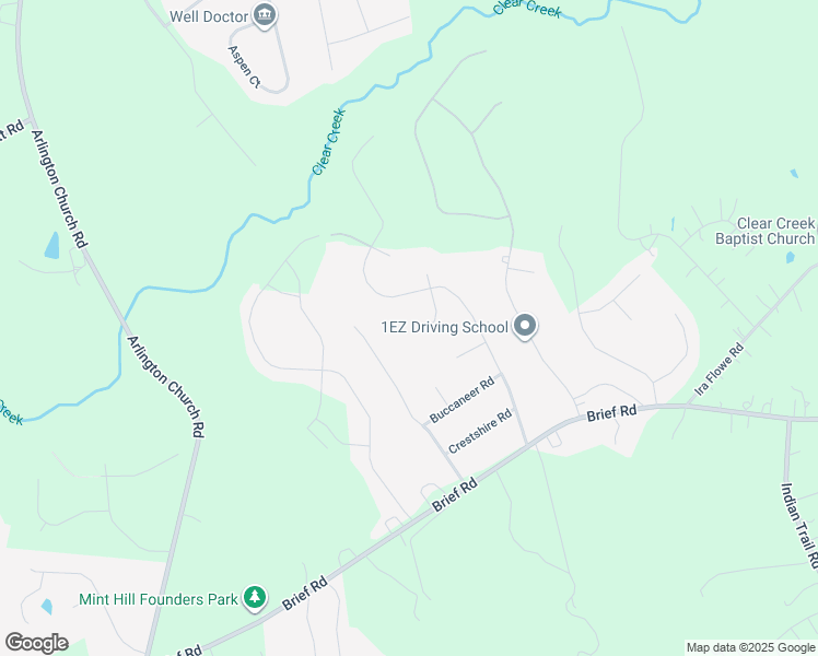 map of restaurants, bars, coffee shops, grocery stores, and more near 10505 Russet Place in Charlotte