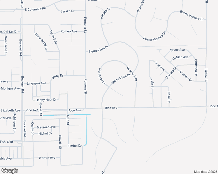 map of restaurants, bars, coffee shops, grocery stores, and more near Sierra Vista Drive in California City