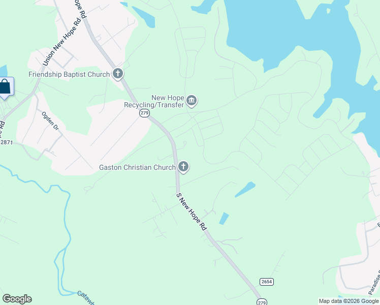 map of restaurants, bars, coffee shops, grocery stores, and more near 5331 South New Hope Road in Belmont