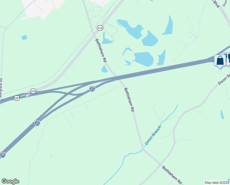 map of restaurants, bars, coffee shops, grocery stores, and more near 1710 Bethlehem Rd in Kings Mountain