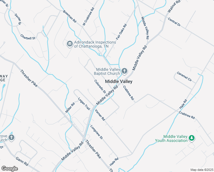 map of restaurants, bars, coffee shops, grocery stores, and more near 1648 Lisa Lynn Drive in Middle Valley