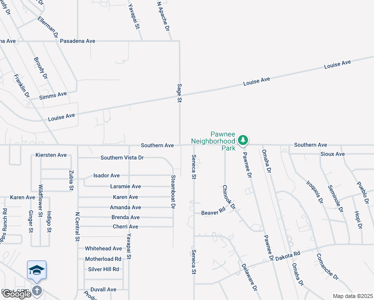 map of restaurants, bars, coffee shops, grocery stores, and more near 2263 Seneca Street in Kingman