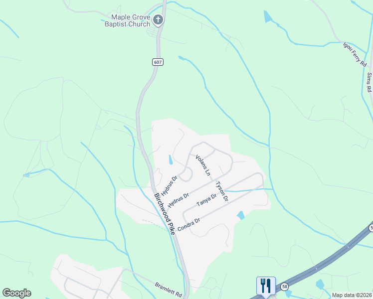 map of restaurants, bars, coffee shops, grocery stores, and more near 7432 Hydrus Drive in Harrison