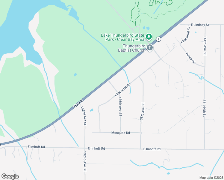 map of restaurants, bars, coffee shops, grocery stores, and more near 13425 Chaparral Road in Norman