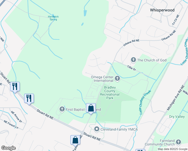 map of restaurants, bars, coffee shops, grocery stores, and more near 167 Rosewood Drive Northeast in Cleveland