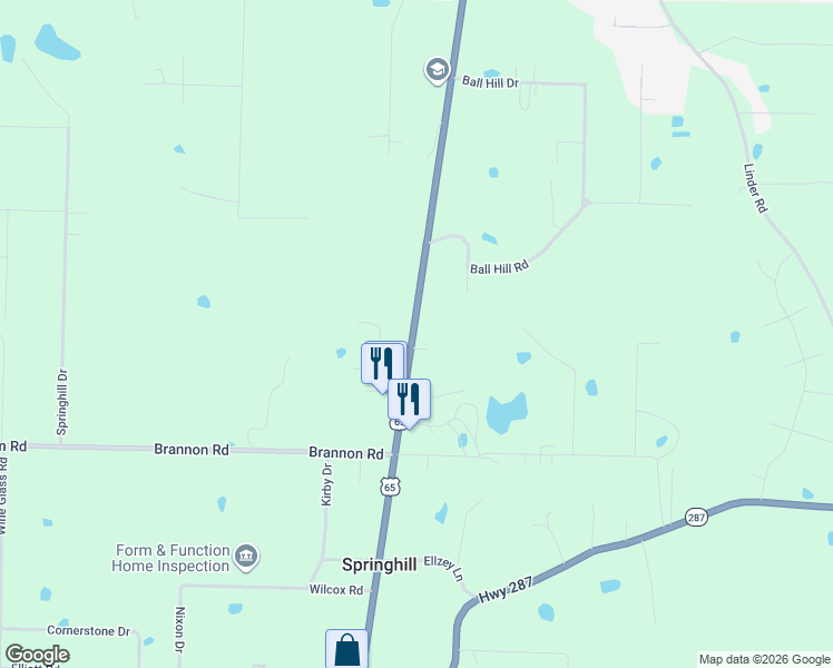 map of restaurants, bars, coffee shops, grocery stores, and more near 275 South Broadview Street in Greenbrier