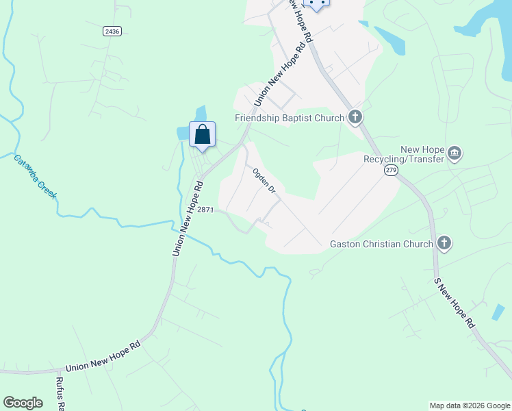 map of restaurants, bars, coffee shops, grocery stores, and more near 212 Woody Court in Gastonia