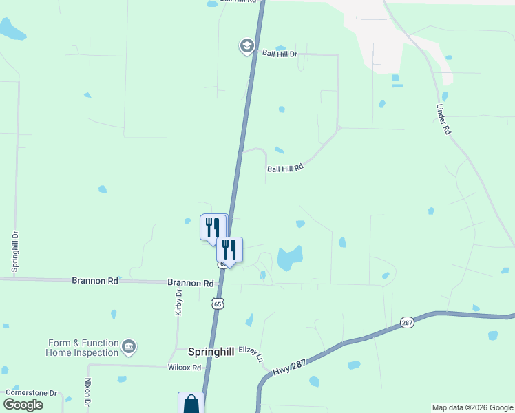map of restaurants, bars, coffee shops, grocery stores, and more near 275 South Broadview Street in Greenbrier
