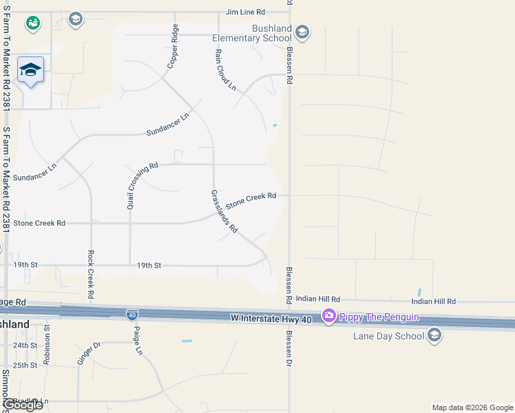 map of restaurants, bars, coffee shops, grocery stores, and more near 17750 Star Gazer Lane in Amarillo
