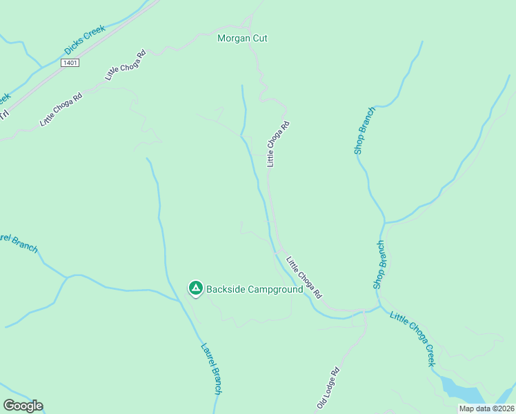 map of restaurants, bars, coffee shops, grocery stores, and more near 2501 Little Choga Road in Topton