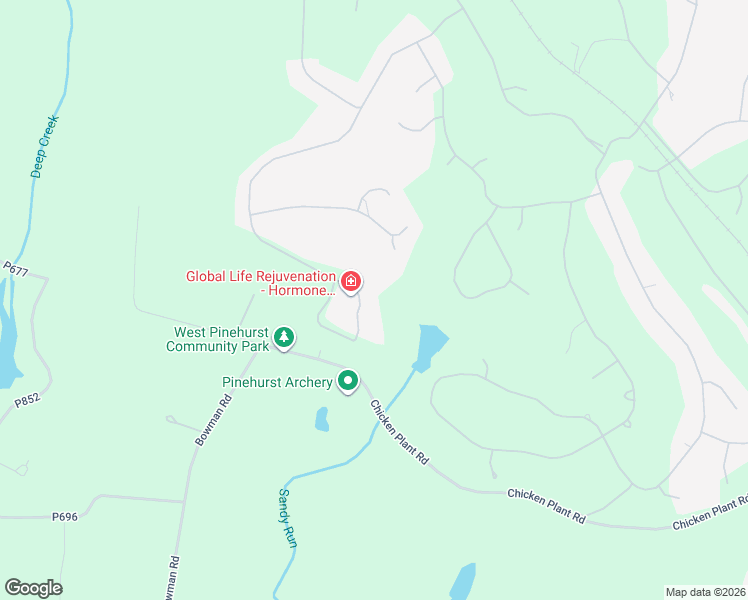 map of restaurants, bars, coffee shops, grocery stores, and more near 79 Abbottsford Drive in Pinehurst