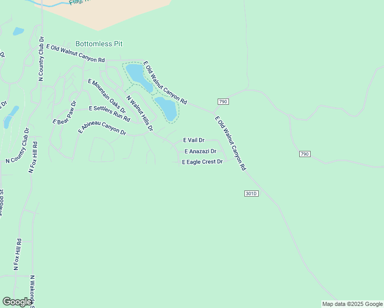 map of restaurants, bars, coffee shops, grocery stores, and more near 6665 East Vail Drive in Flagstaff