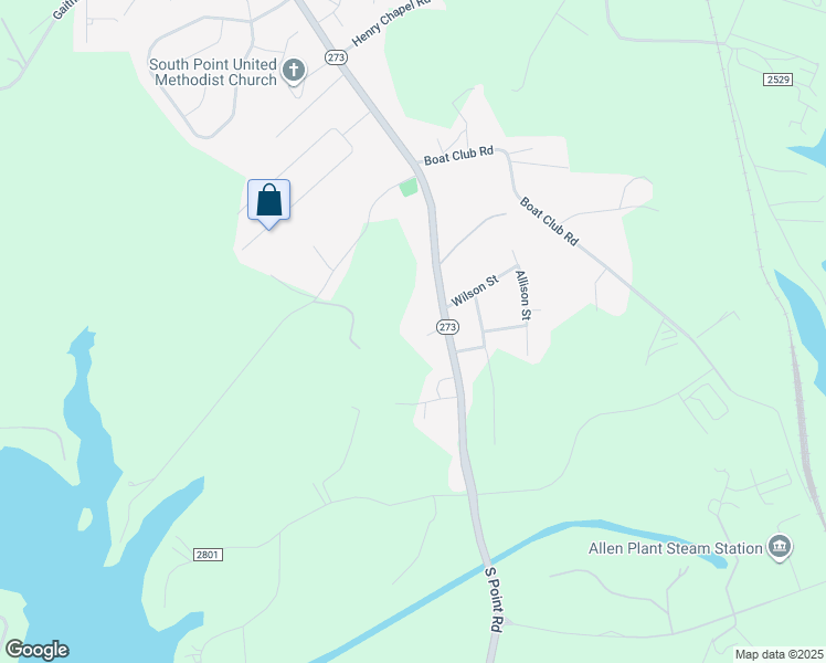map of restaurants, bars, coffee shops, grocery stores, and more near 2016 South Point Road in Belmont