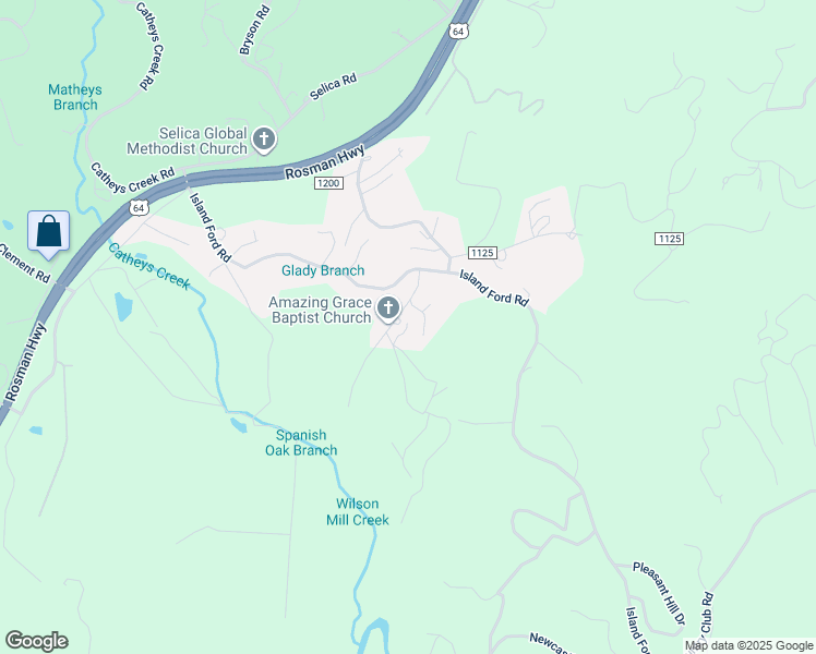 map of restaurants, bars, coffee shops, grocery stores, and more near 67 Otto Alexander Road in Brevard