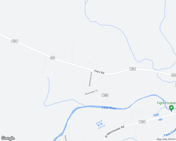 map of restaurants, bars, coffee shops, grocery stores, and more near 1103 Vass Road in Spring Lake