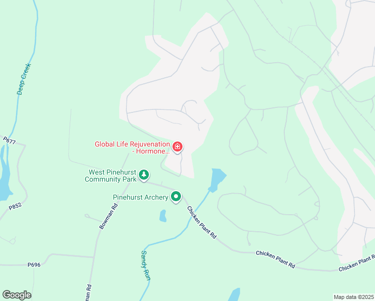 map of restaurants, bars, coffee shops, grocery stores, and more near 81 Abbottsford Drive in Pinehurst