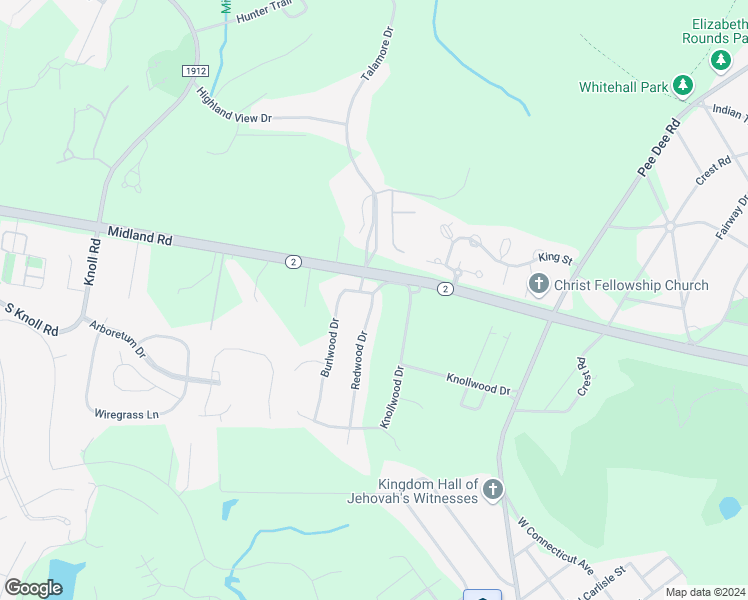 map of restaurants, bars, coffee shops, grocery stores, and more near 626 Redwood Drive in Southern Pines