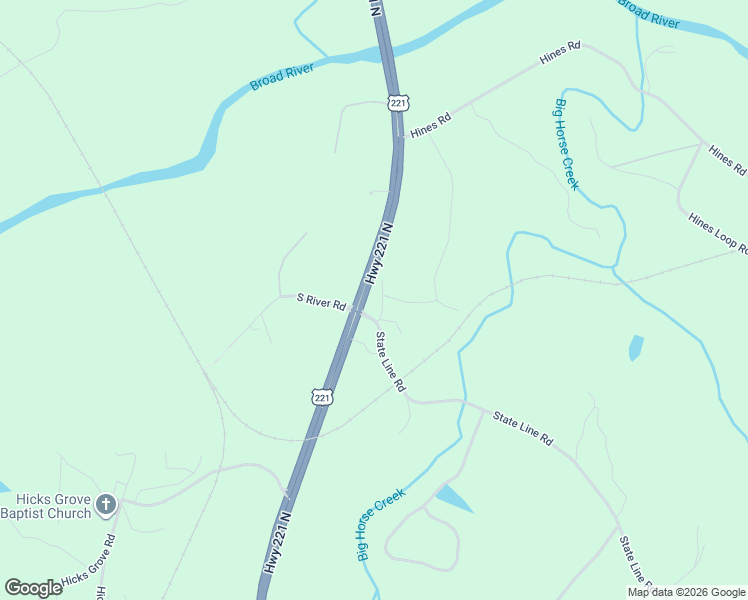 map of restaurants, bars, coffee shops, grocery stores, and more near 6839 U.S. 221 in Mooresboro