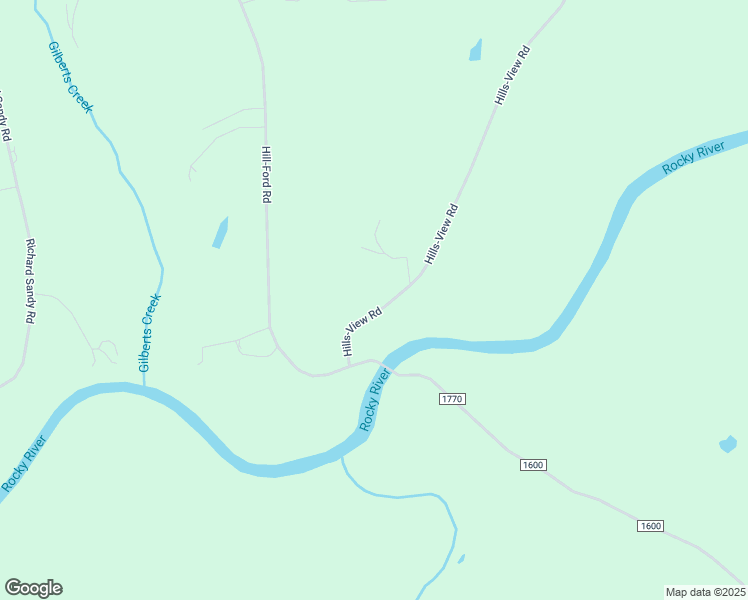 map of restaurants, bars, coffee shops, grocery stores, and more near 7277 Hills-View Road in Oakboro
