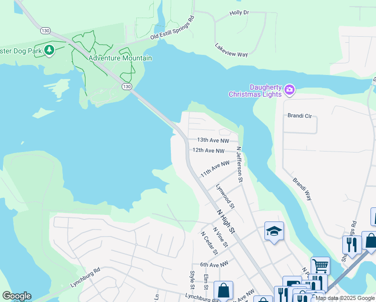 map of restaurants, bars, coffee shops, grocery stores, and more near 1122 North High Street in Winchester