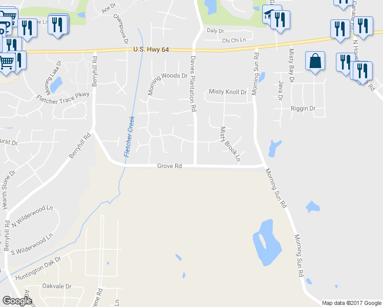 map of restaurants, bars, coffee shops, grocery stores, and more near 2641 Davies Plantation Road in Memphis