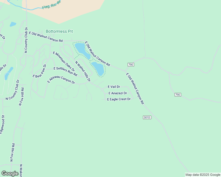 map of restaurants, bars, coffee shops, grocery stores, and more near 6665 E Vail Dr in Flagstaff