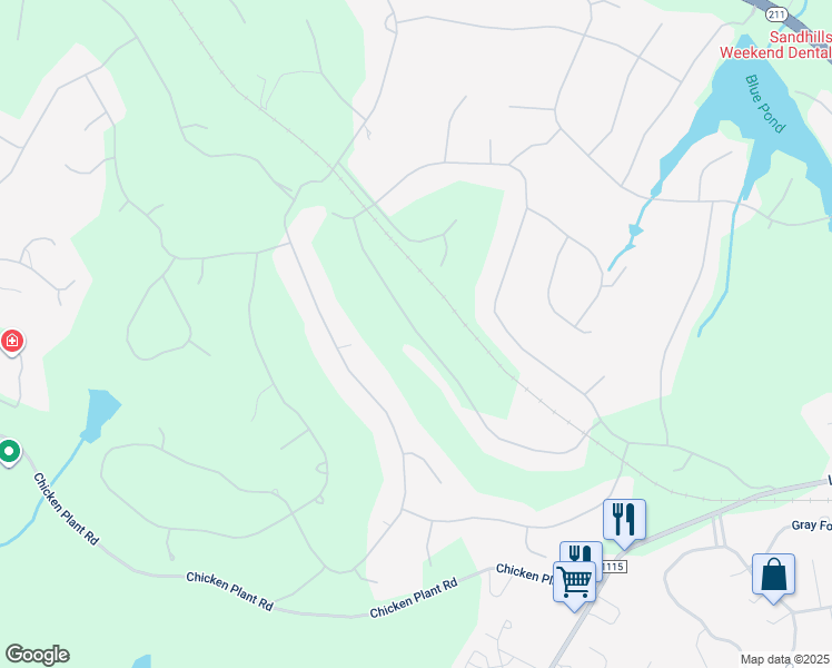 map of restaurants, bars, coffee shops, grocery stores, and more near 67 P2012 in Pinehurst