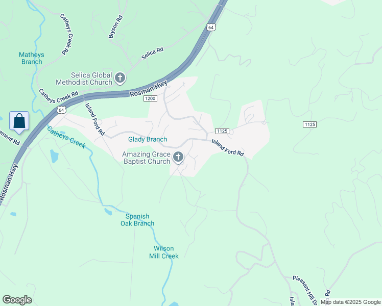 map of restaurants, bars, coffee shops, grocery stores, and more near 67 Otto Alexander Road in Brevard