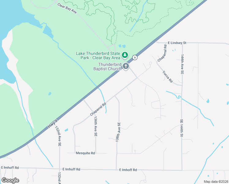 map of restaurants, bars, coffee shops, grocery stores, and more near 13625 Chaparral Road in Norman