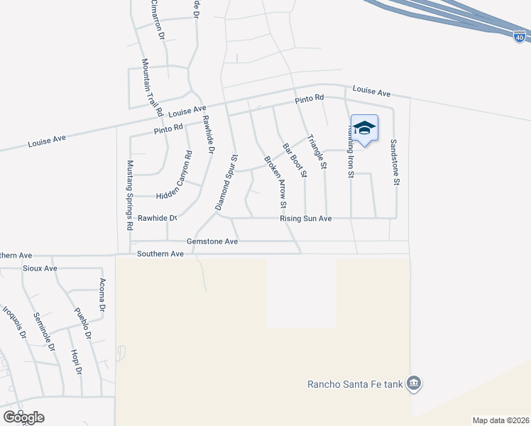 map of restaurants, bars, coffee shops, grocery stores, and more near 4236 Rising Sun Avenue in Kingman