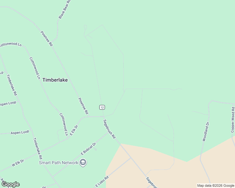 map of restaurants, bars, coffee shops, grocery stores, and more near East Elk Drive in Ramah