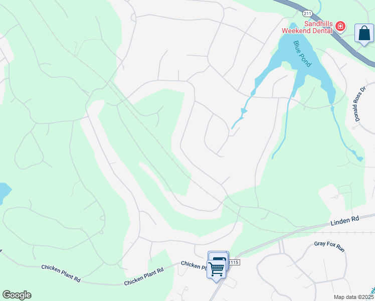 map of restaurants, bars, coffee shops, grocery stores, and more near 40 Pinewild Drive in Pinehurst
