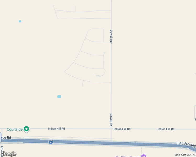 map of restaurants, bars, coffee shops, grocery stores, and more near North Dowell Road in Amarillo