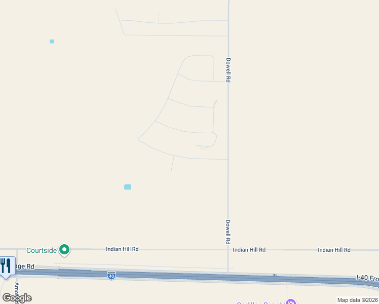 map of restaurants, bars, coffee shops, grocery stores, and more near South Dowell Road in Amarillo