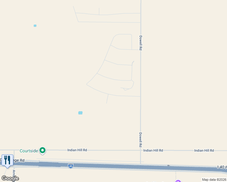 map of restaurants, bars, coffee shops, grocery stores, and more near South Dowell Road in Amarillo