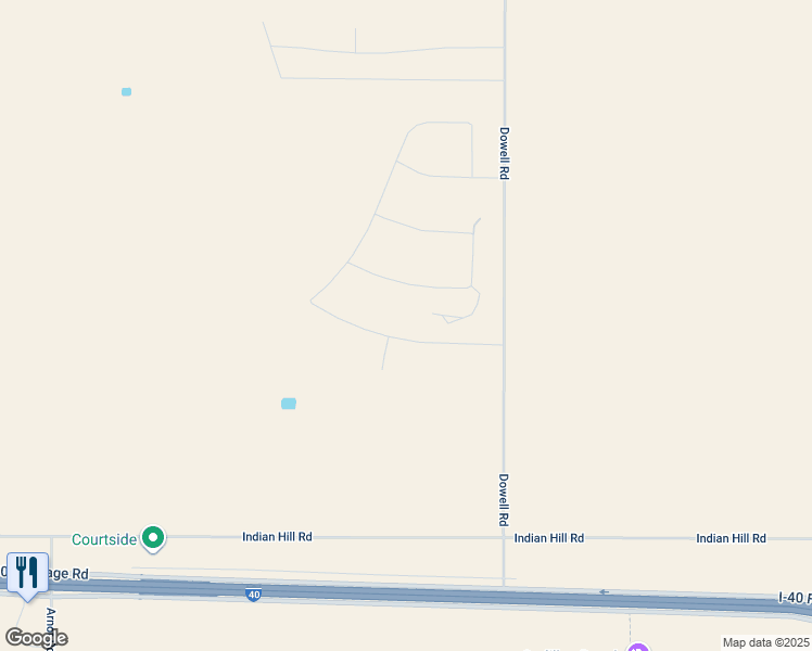 map of restaurants, bars, coffee shops, grocery stores, and more near South Dowell Road in Amarillo