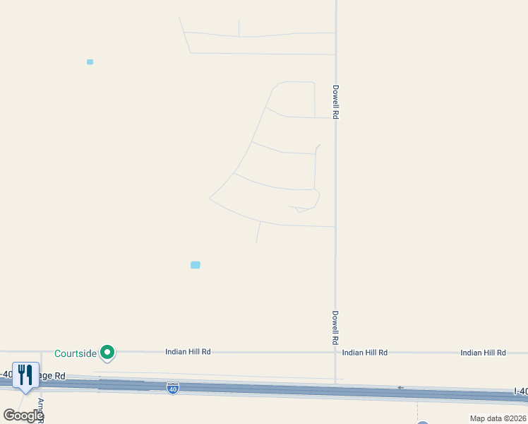 map of restaurants, bars, coffee shops, grocery stores, and more near North Dowell Road in Amarillo