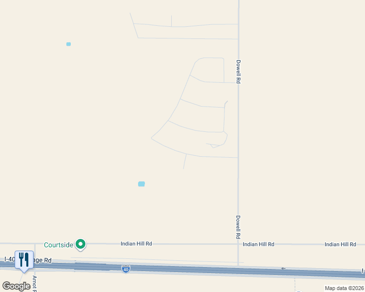 map of restaurants, bars, coffee shops, grocery stores, and more near North Dowell Road in Amarillo