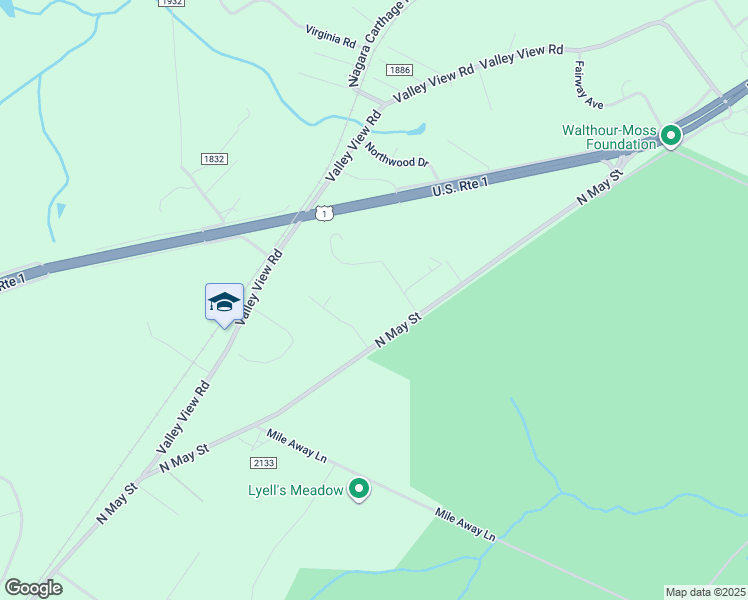 map of restaurants, bars, coffee shops, grocery stores, and more near 2454 N May St in Southern Pines