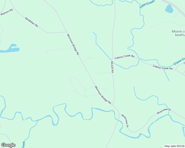 map of restaurants, bars, coffee shops, grocery stores, and more near 807 Morrison Bridge Road in Vass