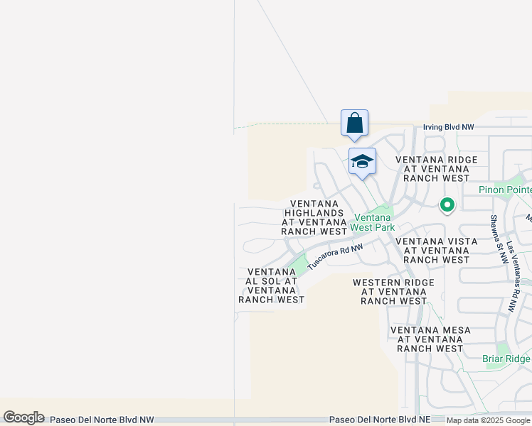 map of restaurants, bars, coffee shops, grocery stores, and more near 8116 Corn Mountain Place Northwest in Albuquerque