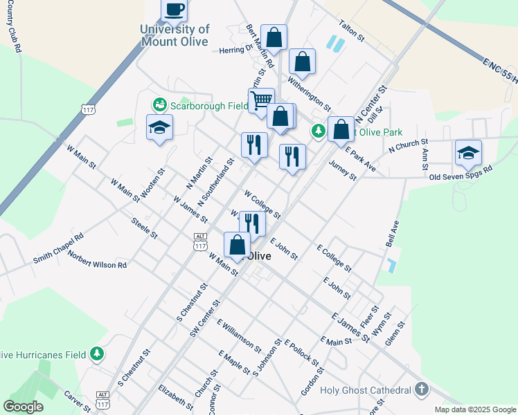 201 West College Street, Mount Olive NC Walk Score