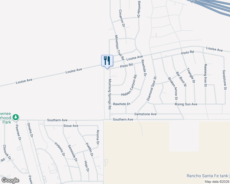 map of restaurants, bars, coffee shops, grocery stores, and more near 399 Hidden Canyon Rd in Kingman