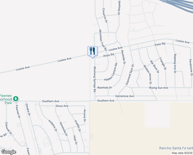 map of restaurants, bars, coffee shops, grocery stores, and more near 399 Hidden Canyon Rd in Kingman