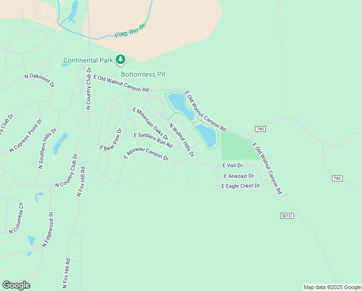 map of restaurants, bars, coffee shops, grocery stores, and more near 6488 East Settlers Run Road in Flagstaff
