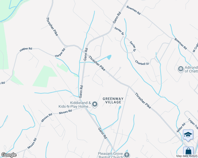 map of restaurants, bars, coffee shops, grocery stores, and more near 8150 Richland Drive in Middle Valley