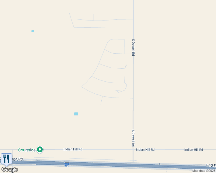 map of restaurants, bars, coffee shops, grocery stores, and more near South Dowell Road in Amarillo